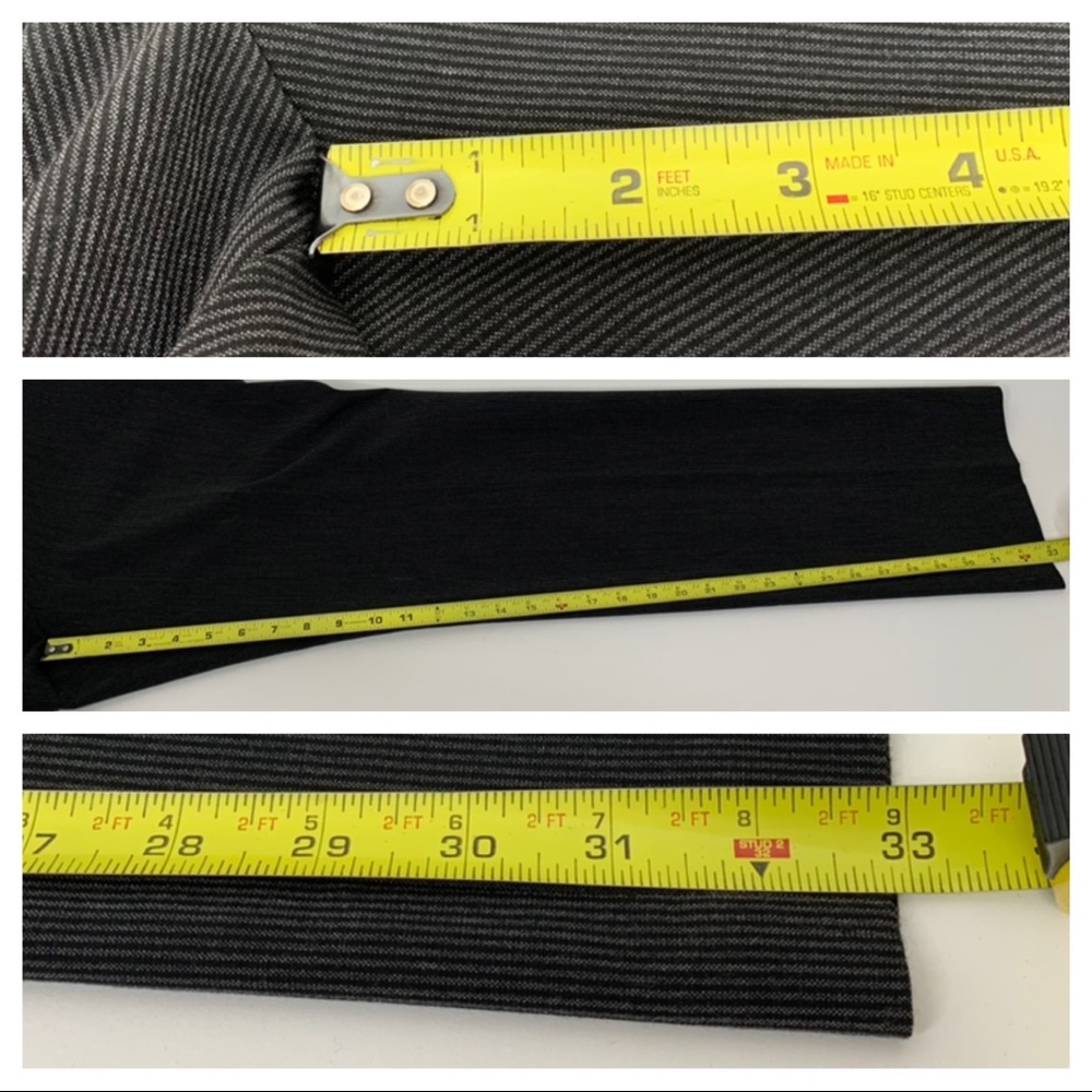 Worthington Modern Fit Pinstripe Charcoal Straight Leg Career Dress Pants Nwt 10 - Picture 15 of 16